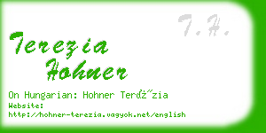 terezia hohner business card